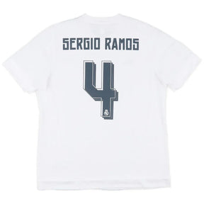 Sergio Ramos #4 Real Madrid Home Retro Jersey 2015/16