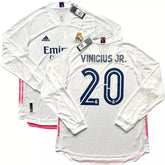 Real Madrid Home Long Sleeve Fan Jersey 2020/21 Vini Jr. 20