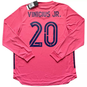 Real Madrid Away Long Sleeve Fan Jersey 2020/21 Vini Jr. 20