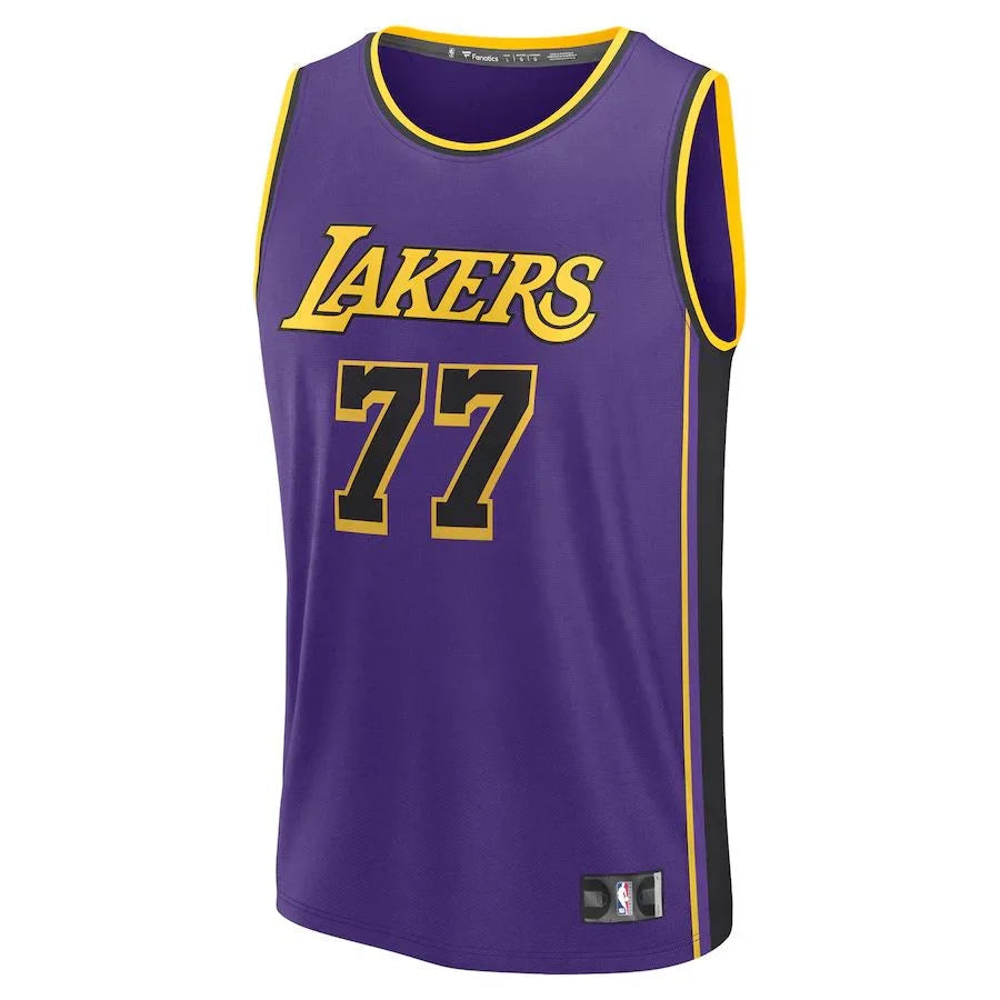 Luka Dončić Los Angeles Lakers Nike Unisex Swingman Jersey - Icon Edition - Gol, Purple, White