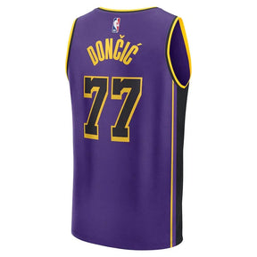 Luka Dončić Los Angeles Lakers Nike Unisex Swingman Jersey - Icon Edition - Gol, Purple, White