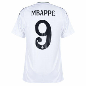 Real Madrid Mbappé 9 Home Fan Jersey 2024/25 Patches UCL UEFA Foundation (Official Printing)