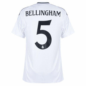 Real Madrid Bellingham 5 Home Fan Jersey 2024/25 Patches UCL UEFA Foundation (Official Printing)