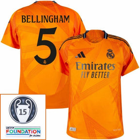 Real Madrid Away Fan Jersey 2024/25 Patches UCL UEFA Foundation (Official Printing)