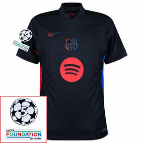 Barcelona Lewandowski 9 Away 2024/25 Patches UCL UEFA Foundation (Official Printing)