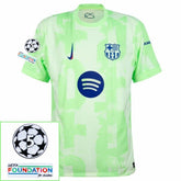 Barcelona Third 2024/25 Patches UCL UEFA Foundation (Official Printing)