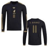 Mexico Santiago Giménez 2025 Special Edition Long Sleeve Authentic Player Third Jersey by adidas