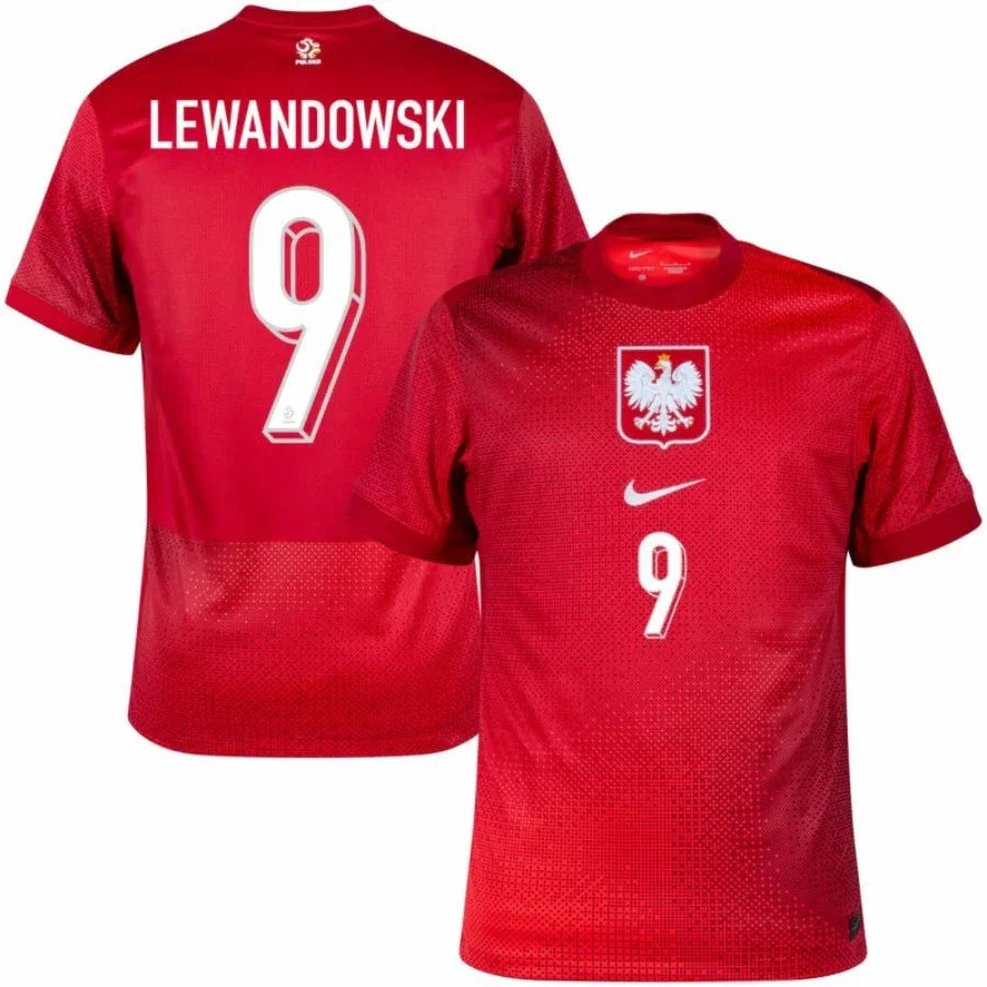 Poland Lewandowski 9 Away Fan Jersey 2024/25