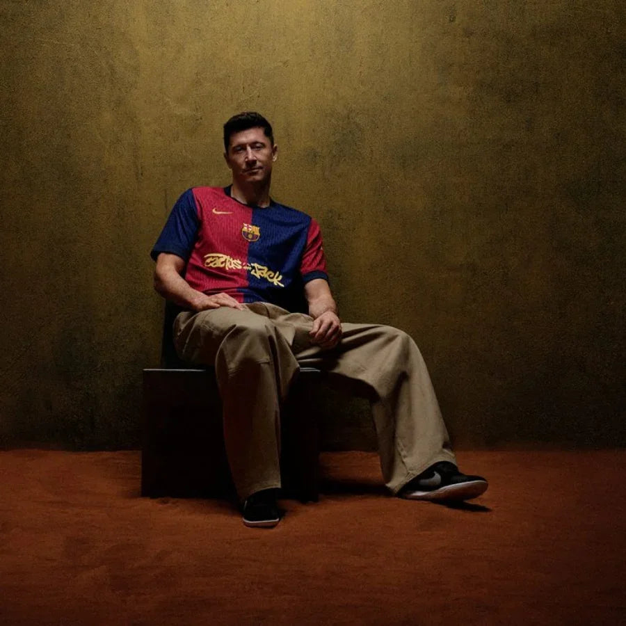 Barcelona Travis Scott Home Fan Jersey 2025/26 Spotify and FC Barcelona Collab With Travis Scott on a Special Cactus Jack