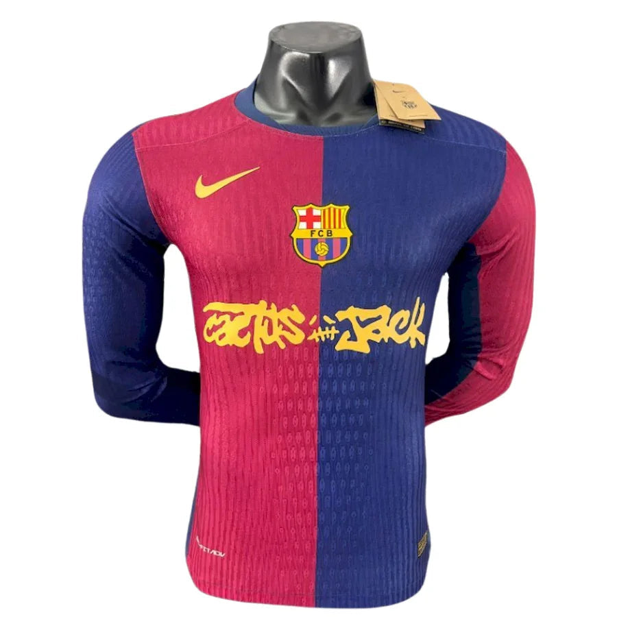 Barcelona Travis Scott Home Authentic Player Long Sleeve 2025/26