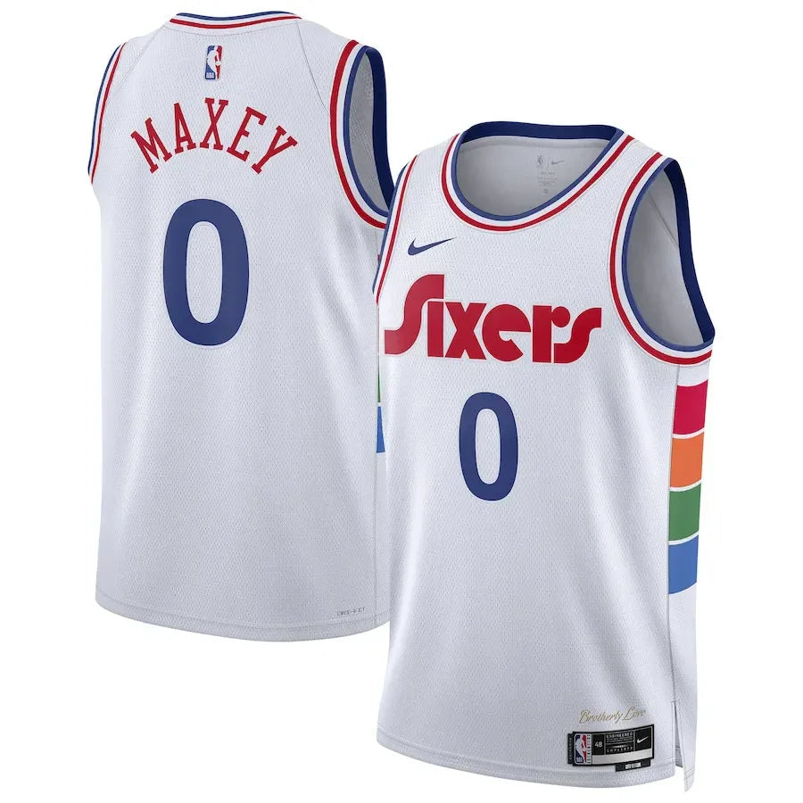 Tyrese Maxey 0 Philadelphia 76ers City Edition 24/25 NBA Jersey