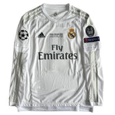 Retro Real Madrid 2015/16 Home Long Sleeve Final Milano 2016 Patches UCL 10 UEFA Respect