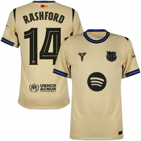 Barcelona Away Rashford 14 Fan Jersey 2025/26 Official Printing (La Liga)