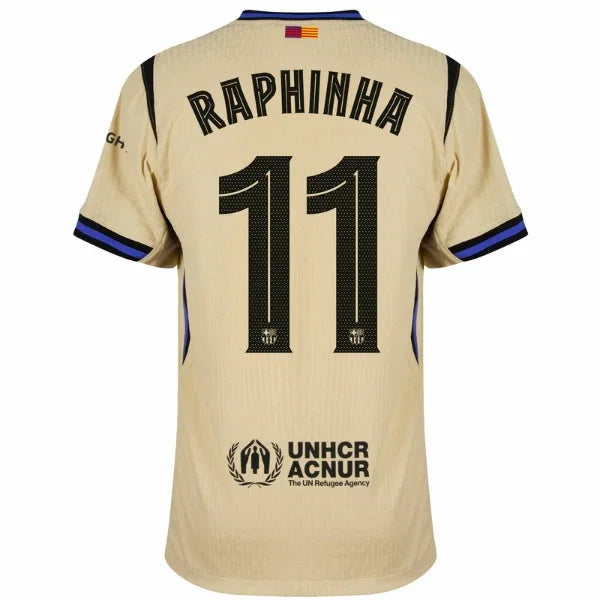 Barcelona Away Raphinha 11 Fan Jersey 2025/26 Official Printing (La Liga)