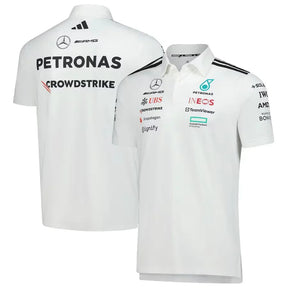 Mercedes-AMG Petronas F1 Team Adidas Wear Polo - White Formula 1 F1 Formula One