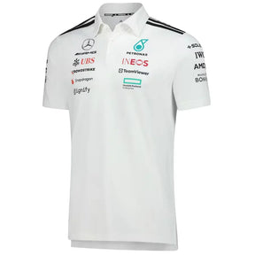 Mercedes-AMG Petronas F1 Team Adidas Wear Polo - White Formula 1 F1 Formula One