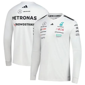 Mercedes-AMG Petronas F1 Team Adidas Long Sleeve Jersey - White Formula 1 F1 Formula One