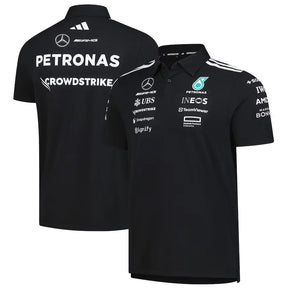 Mercedes-AMG Petronas F1 Team Adidas Wear Polo - Black Formula 1 F1 Formula One