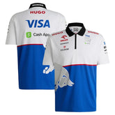 RB Vcarb F1 Team Hugo Boss Quarter-Zip Polo - Royal/White Formula 1 F1 Formula One