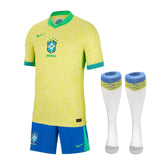 Kids KIT Brazil Home Jersey 2024/25